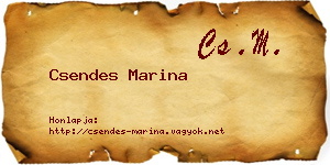 Csendes Marina névjegykártya